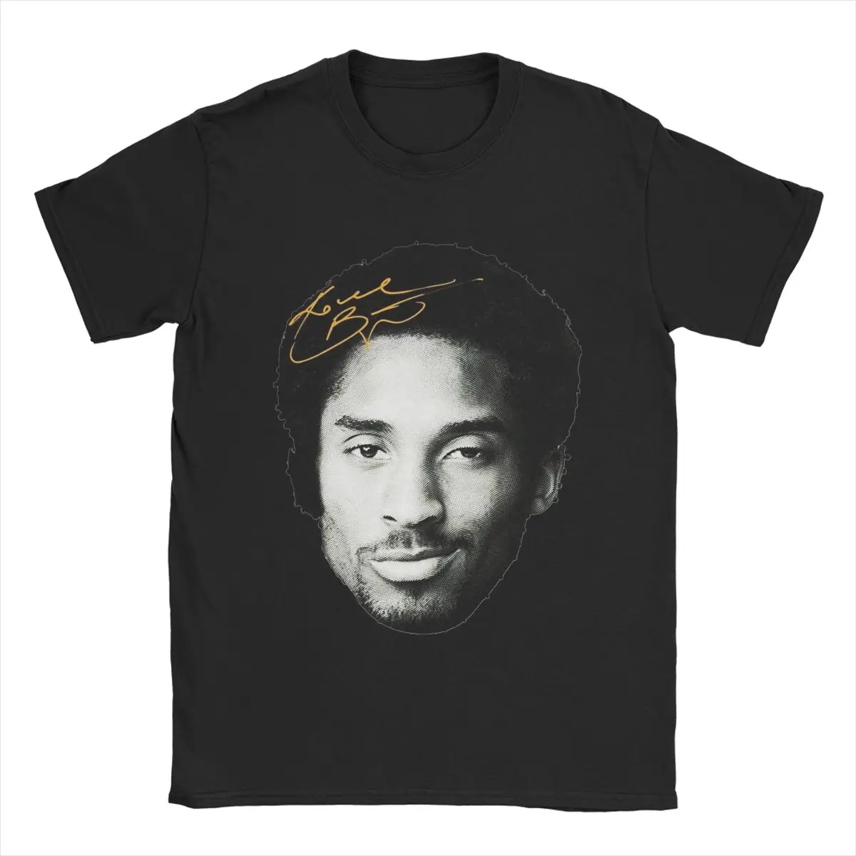 Men T-Shirt Kobes Bryants Signed Awesome Pure Cotton Tee Shirt Short Sleeve T Shirts Round Collar Clothing Summer