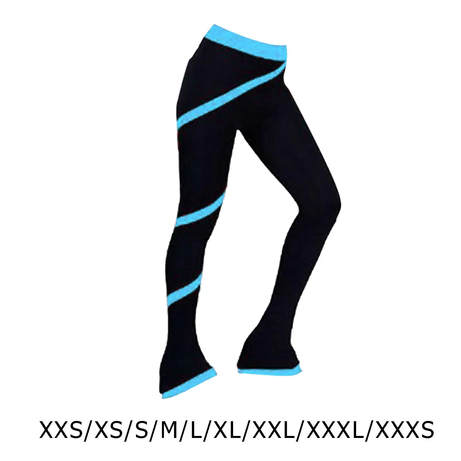 Figure Skating Pants Women's Ice Skating Black Elastane Velvet High Elasticity Activewear Competition Skating Wear Thermal Warm