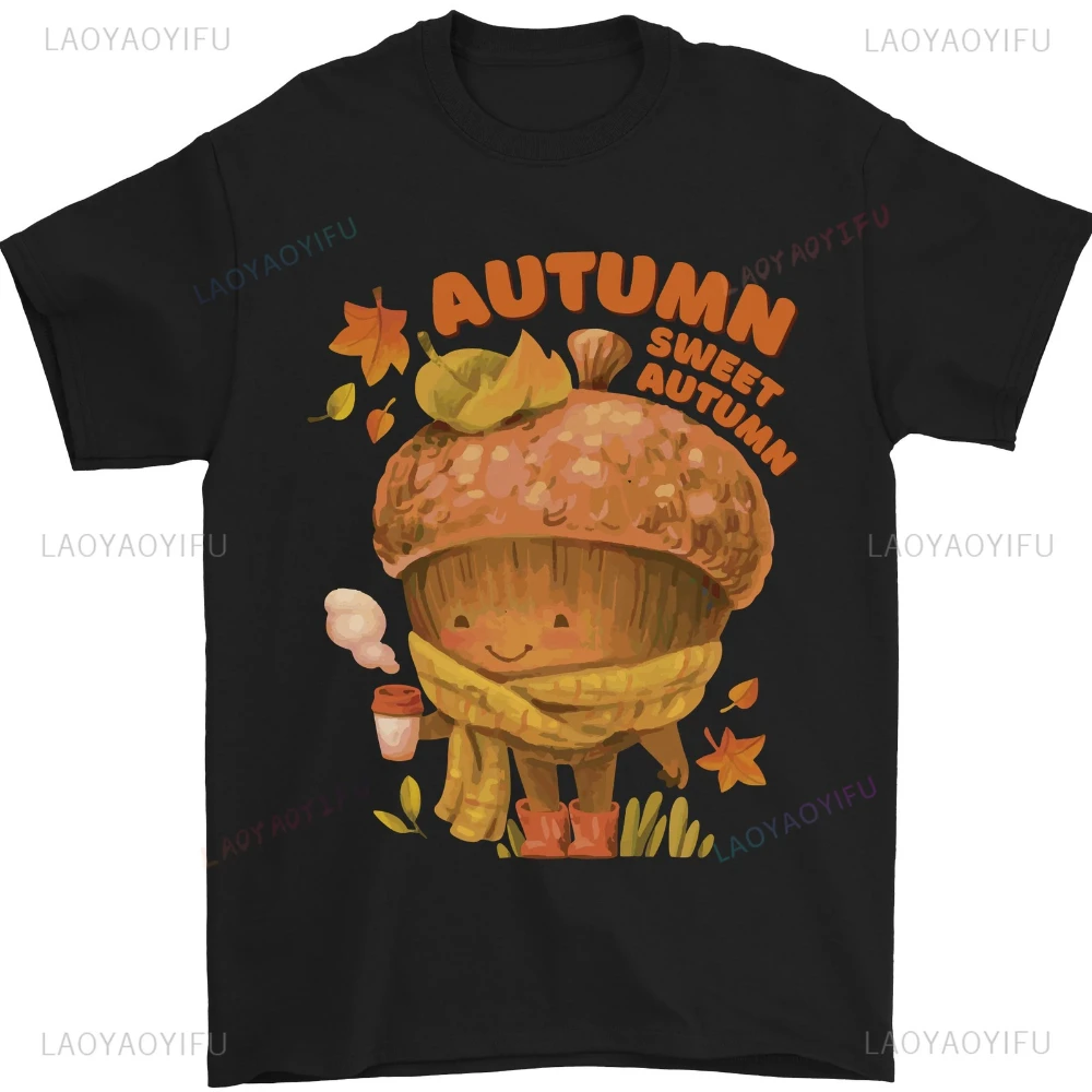 

Sweet Autumn Printed T Shirt Tops Cute Cartoon Image of The Cake Tops Tee Shirt Men Woman High Quality Summer Cotton Short tee