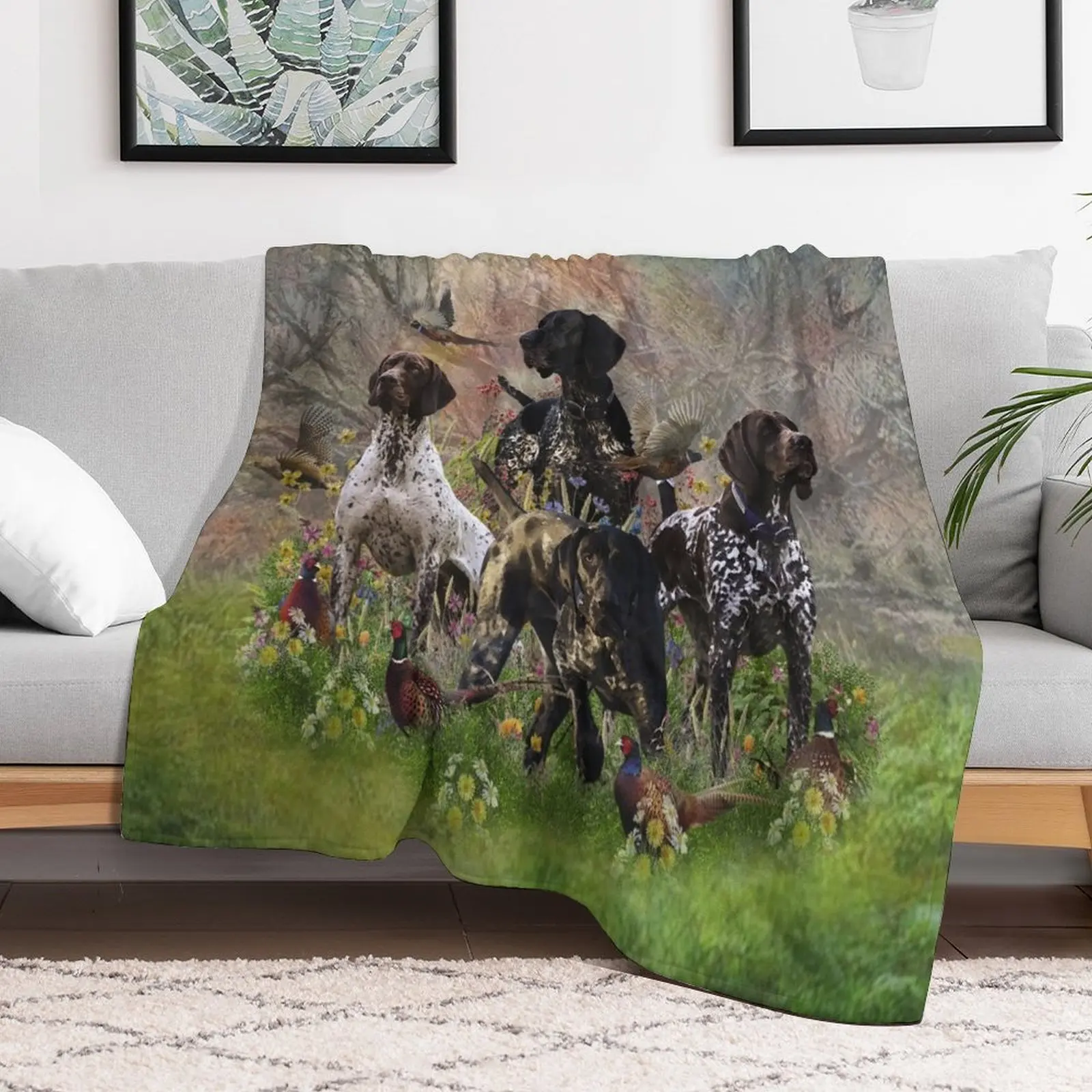 Waiting for the hunting season (GSP) Throw Blanket Shaggy For Sofa Thin Bed Fashionable Blankets