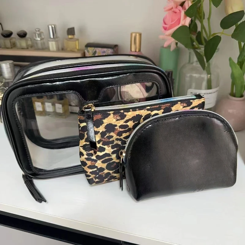 Borsa per il trucco borsa a tracolla portatile da viaggio in tre pezzi borsa a tracolla per regalo di compleanno di alta qualità borsa da donna