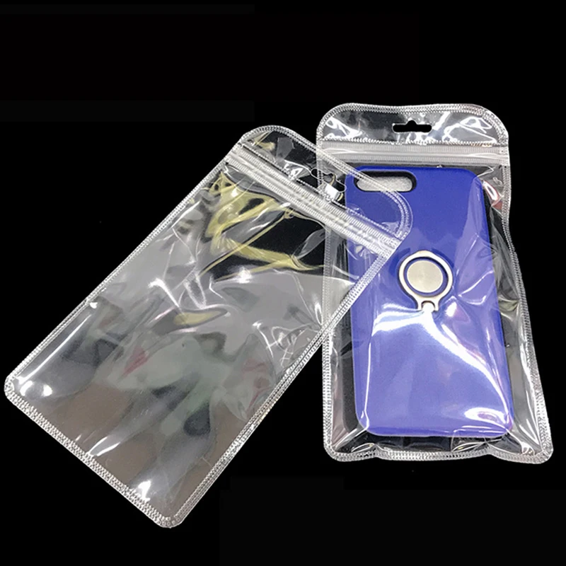 50pcs Transparent Self Sealing Bags Hang Pouch Thicken OPP Bags for DIY Jewelry Retail Display Packaging Storage Ziplock Bag