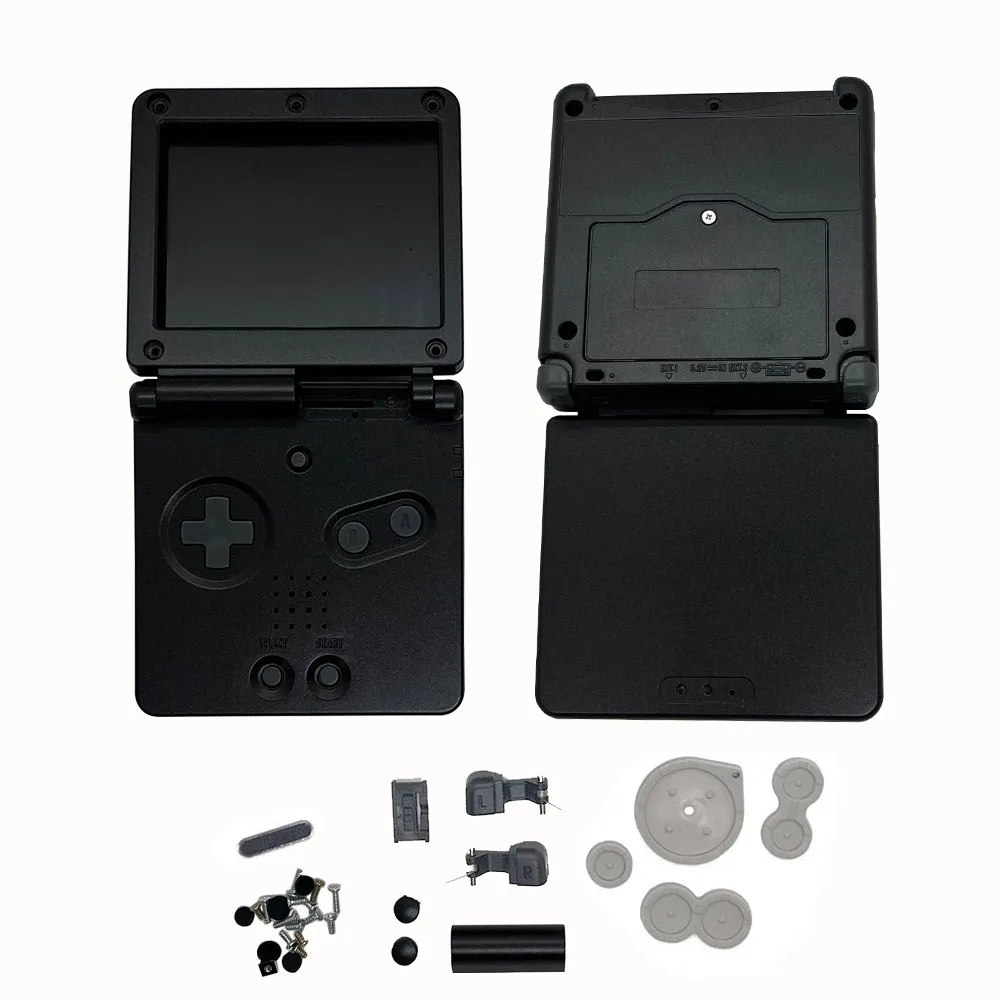 Carcasa nueva para GBASP, carcasa GBA SP con botones y juegos de pegatinas de repuesto para accesorios de juego Gameboy Advance SP