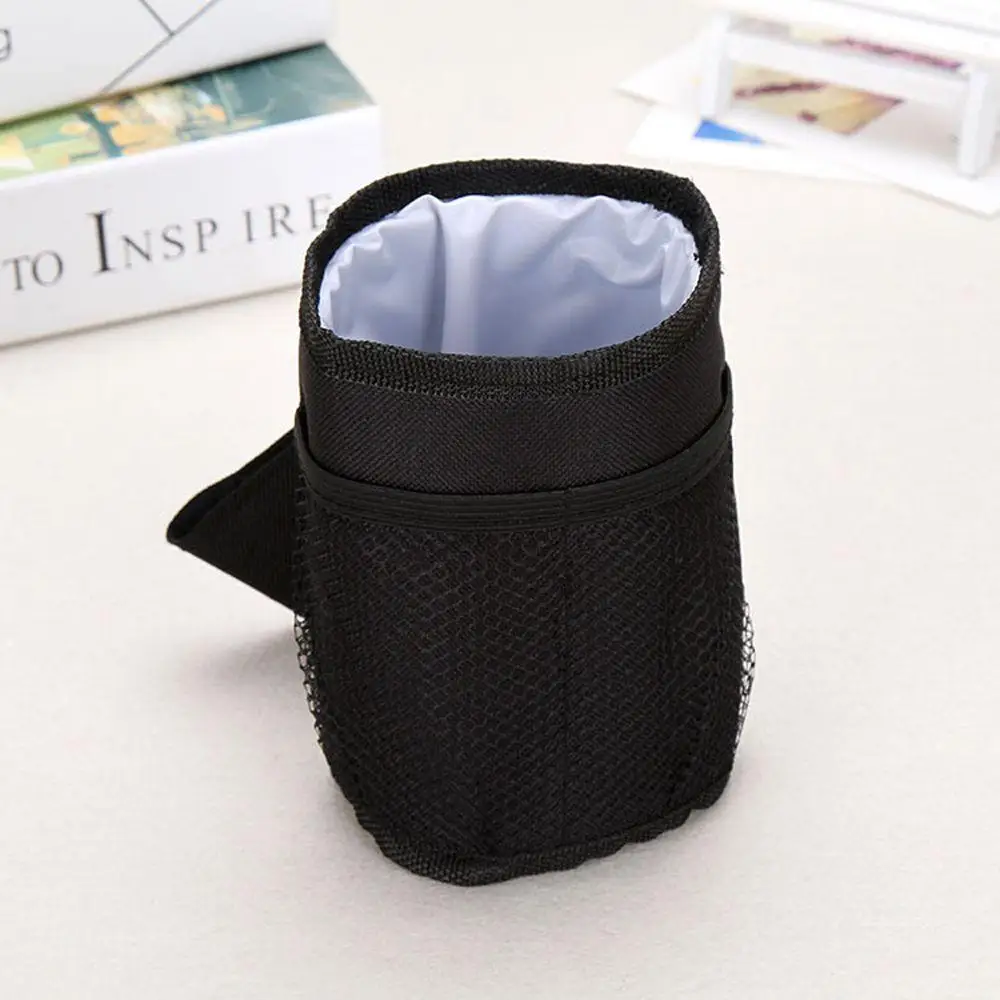 

Handy Phone Holder Universal Black Stroller Accessory Pram Bottle Holder Baby Stroller Cup Holder Drink Cup Holder Pocket