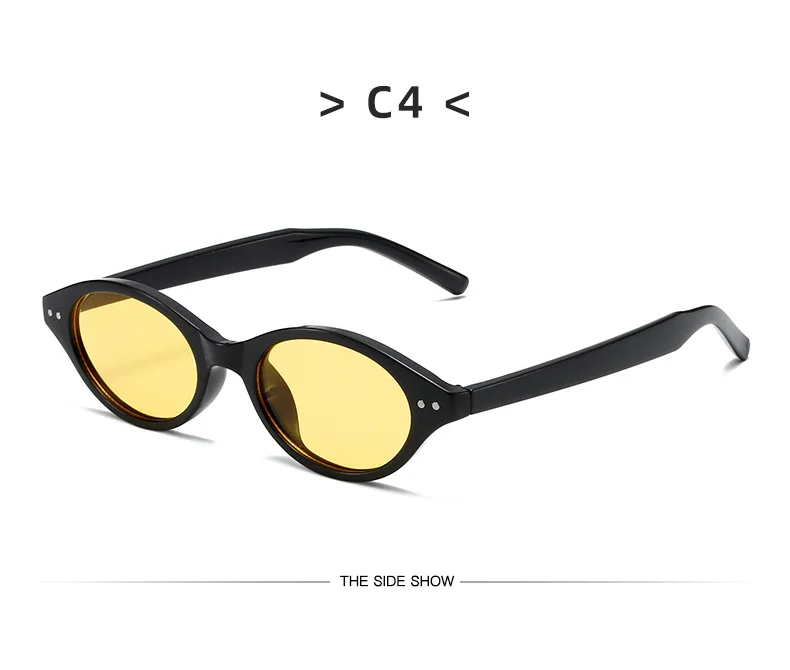Kleine ovale Brillengestelle mit klaren Gläsern, süßes Süßigkeiten-Kostüm, dekorative Computerbrille, Damen-Sonnenbrille – Detail 10