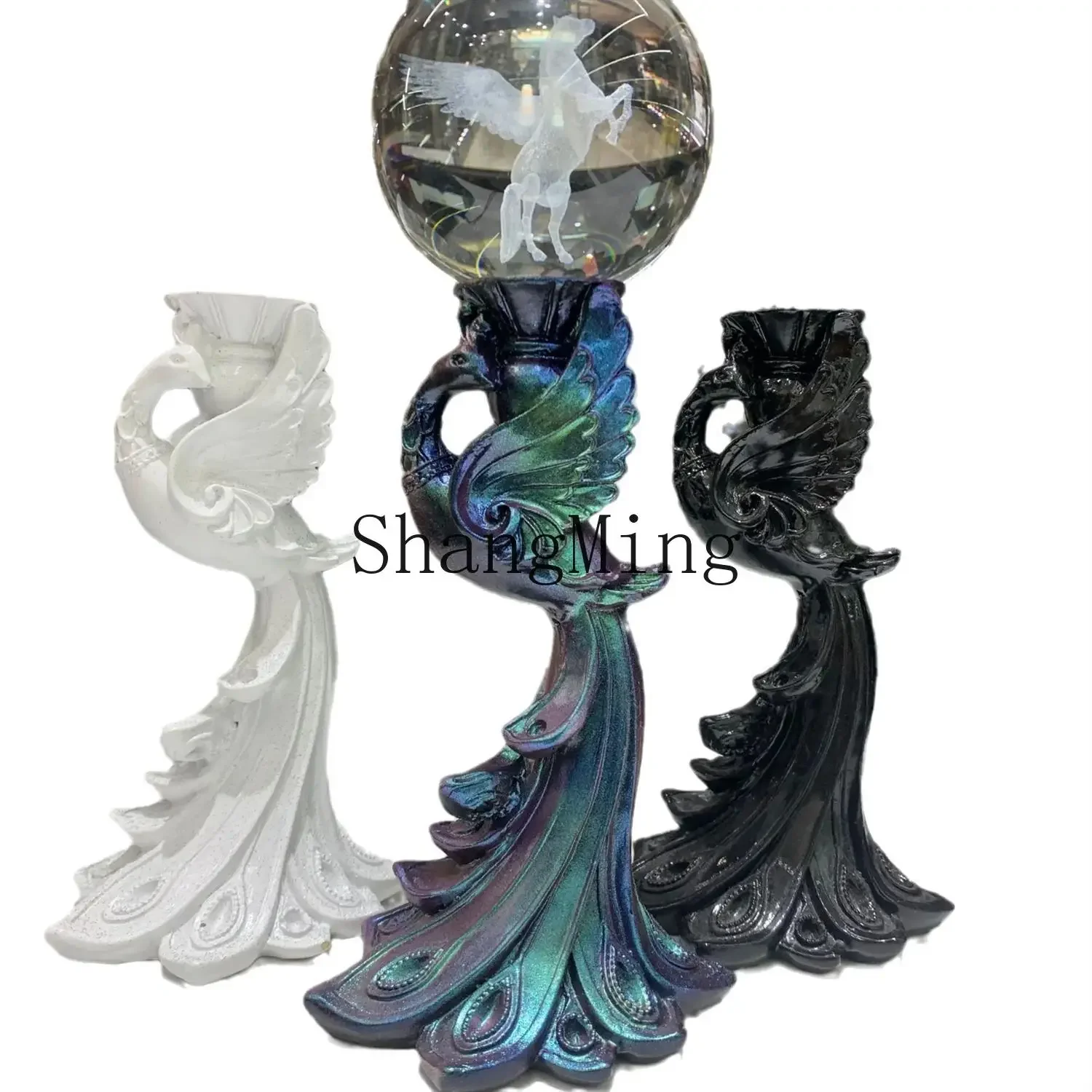 CL factory sales, resin handicrafts, Phoenix series ball holder, crystal ball base, ornament
