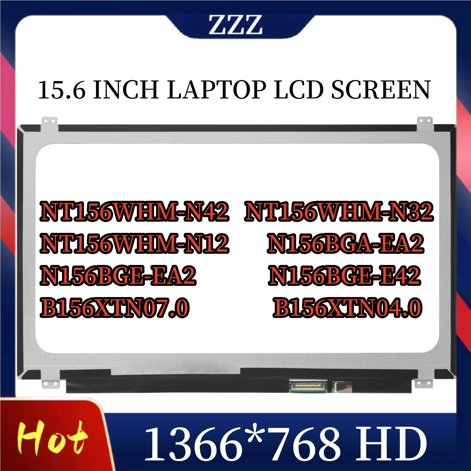 NT156WHM-N42 NT156WHM-N32 노트북 LCD 화면, N12, N156BGA, EA2, N156BGE, EA2, N156BGE, E42, B156XTN07.0, B156XTN04.0, LTN156AT39, 15.6 인치