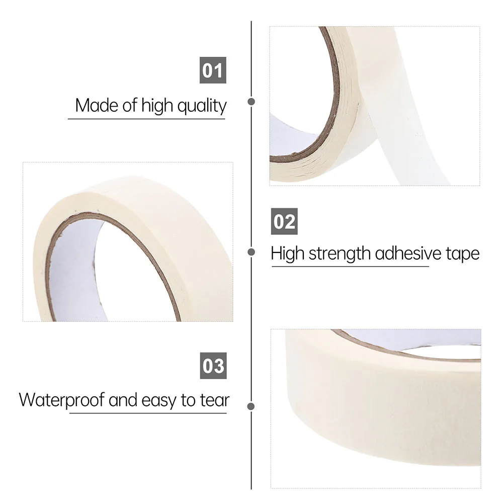 

2 Pcs Adhesive Tape Automotive Masking for Car Textured Paper Clear Thick Bulk