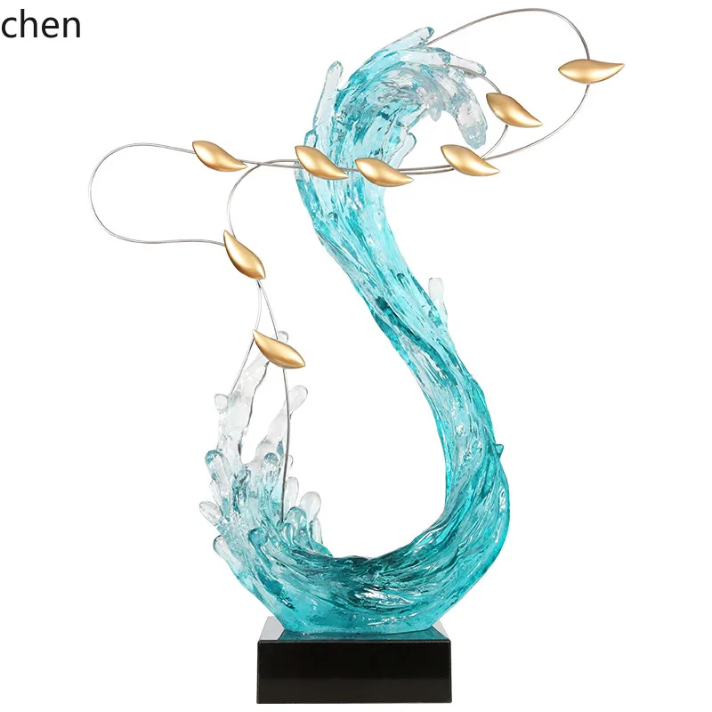 YFY  Transparent Imitation Glass Crafts Hotel Home Decor Sculpture Ornaments