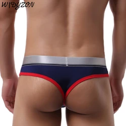 Seksowna bielizna męskie stringi Jockstrap mężczyźni G ciąg stringi bielizna Sissy Tanga Cueca oddychająca mężczyźni bielizna męskie majtki Bikini