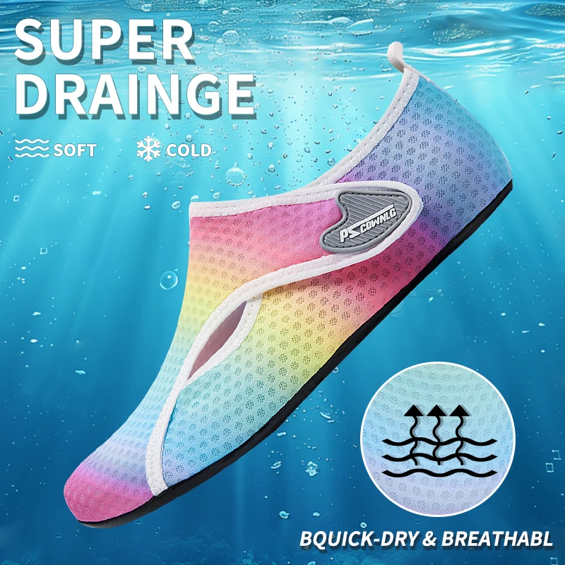 Quick Drying Water Shoes Non-Slip Breathable Summer Aqua Beach Sandal Flat Shoe Seaside Slipper For Men Women Creek Shoes 1Pair image 2