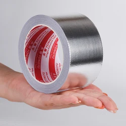Aluminum Foil Tape Fiberglass Insulation Protection Water Heater High Temperature Resistance Self-Adhesive Sealing Stove Kitchen