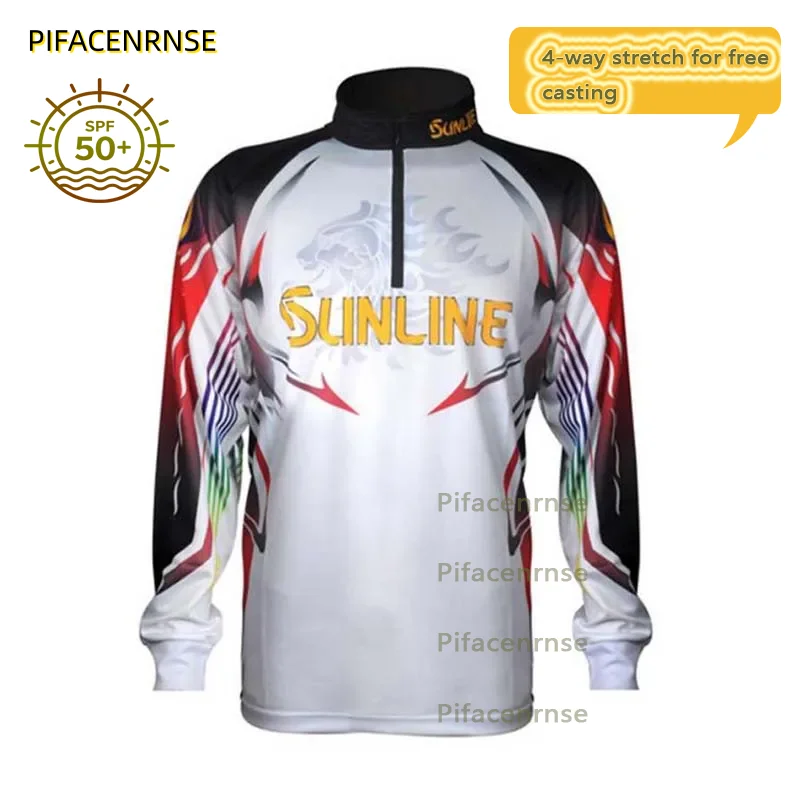 plus Size Men's Fishing Shirt  Summer Sunscreen Breathable Quick-Drying Anti-UV Long-Sleeved Blouse for Outdoor Activities