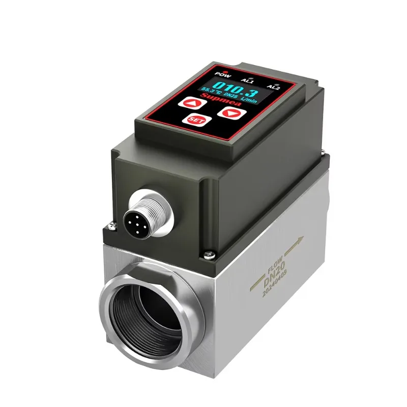Stainless Steel Micro Vortex Flow Meter Compact Design for Lab Small Pipeline Monitoring OEM Measures Gas Water Oil Fluid