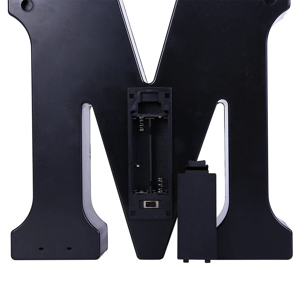 

2PCS LED Letter Lights Alphabet M Shaped Night Light Home Wedding Portable Eco Friendly Safe for Gifts