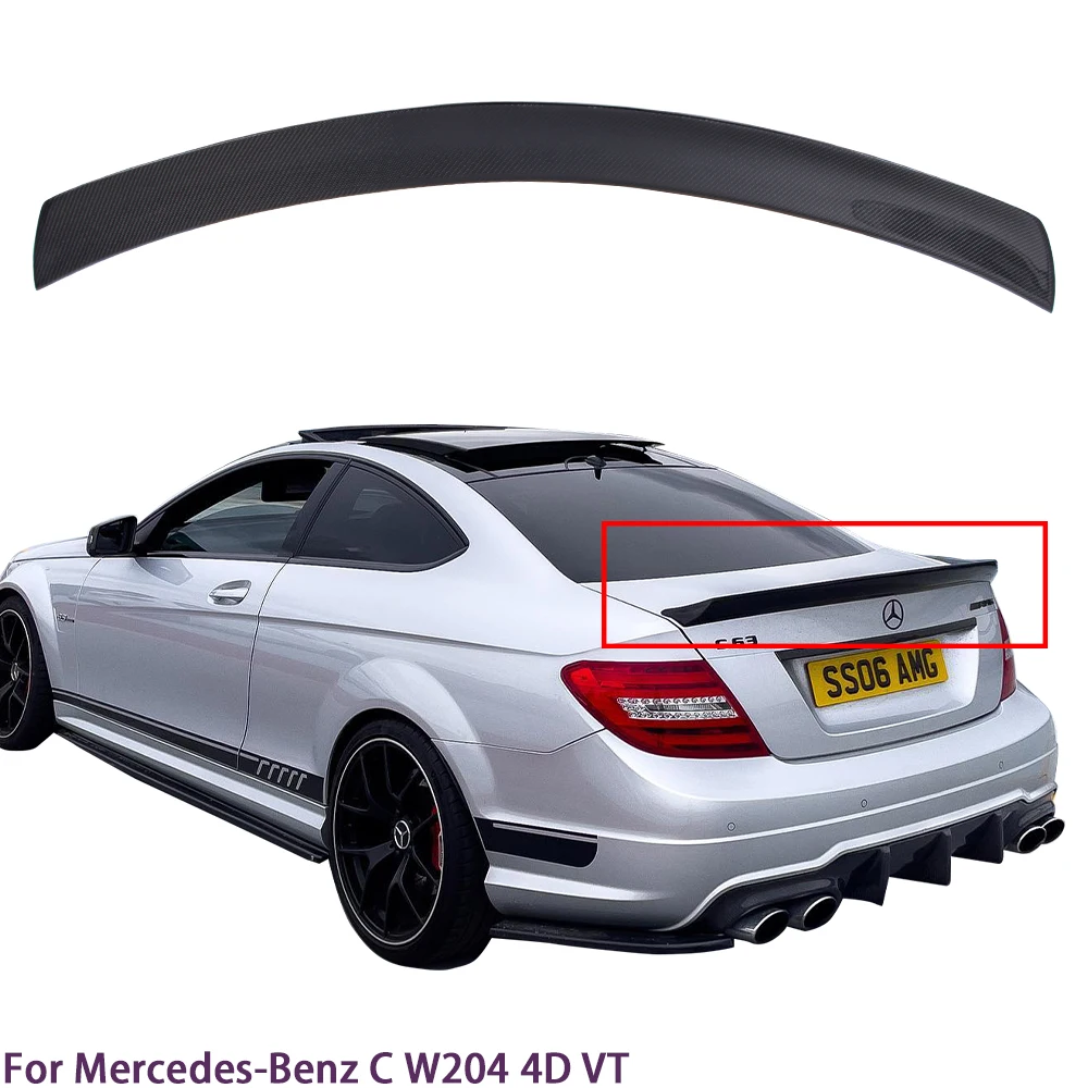 

For Mercedes-Benz C-Class W204 4Door VT Style Carbon Fiber Rear Spoiler Trunk Wing 2007-2014