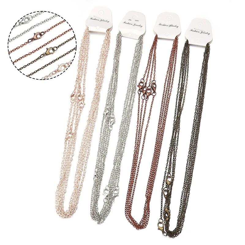 6 teile/los 45cm Einstellbare Runde Kreuz Ketten für Schmuck, Der Link Kette Groß Ketten DIY Halskette Armband Männer oder frauen – Detail 4