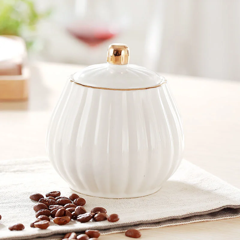 White Ceramics Sugar Bowl And Milk Jug Set European Luxury Coffeeware Coffee Making Accessories Tools Candy Jars Spice Container