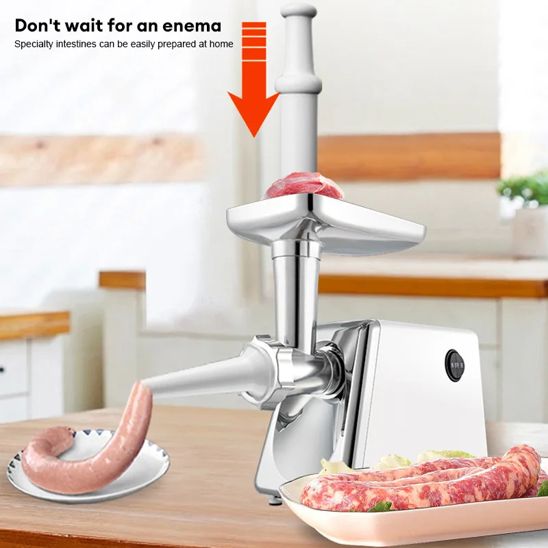 Meat Grinder, Sausage Stuffer, Electric Meat Mincer Sausage Stuffer Maker Heavy Duty Mincer for Home Kitchen & Commercial Using