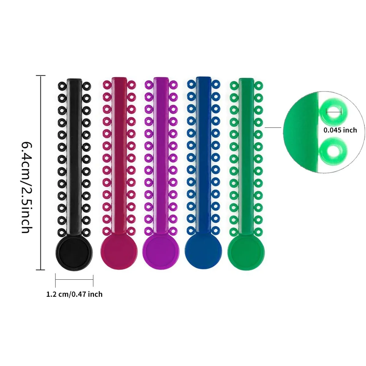 1040PCS/40Sticks Dental Orthodontic Elastic Ligature Ties Rubber Bands For Brackets Braces Dentistry Supplies Ortho Materials