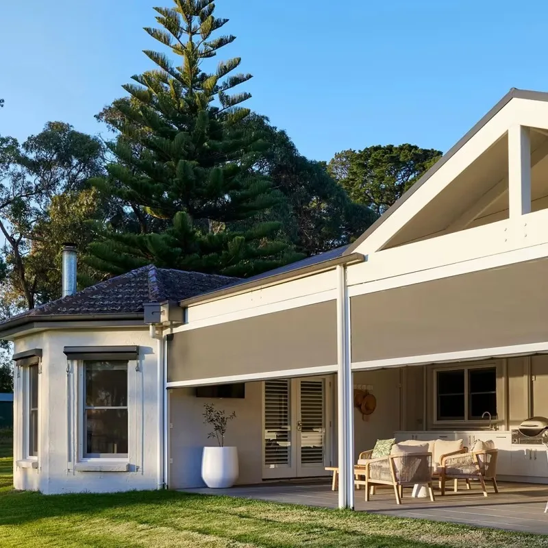 [سعر المصنع] ستائر دوارة بمحرك كبيرة الحجم بعرض 12 متر مخصصة لظلال ستائر مسار بسحاب خارجي