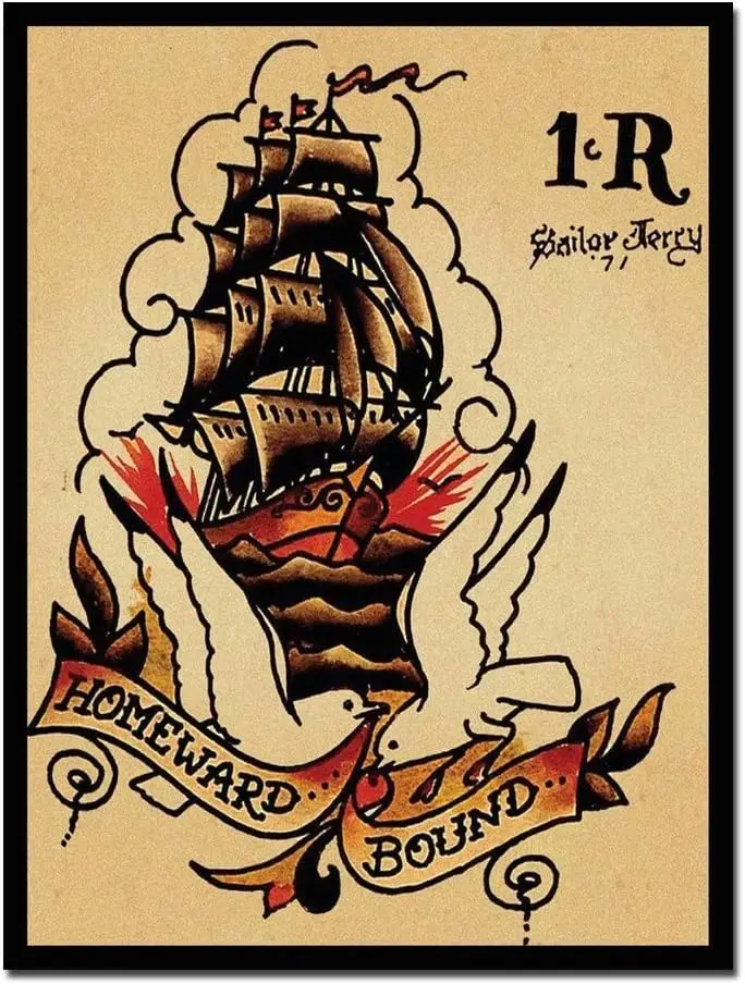 Сейлор Джерри, Ретро винтажный жестяной знак, металлический знак, жестяной знак x дюймов