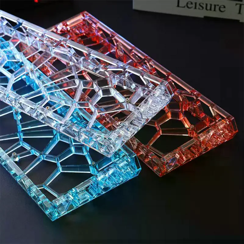 GH60 Hollow Transparent Keyboard Shell, Universal 60% Layout Case For Mechanical Keyboard DIY Custom Accessories