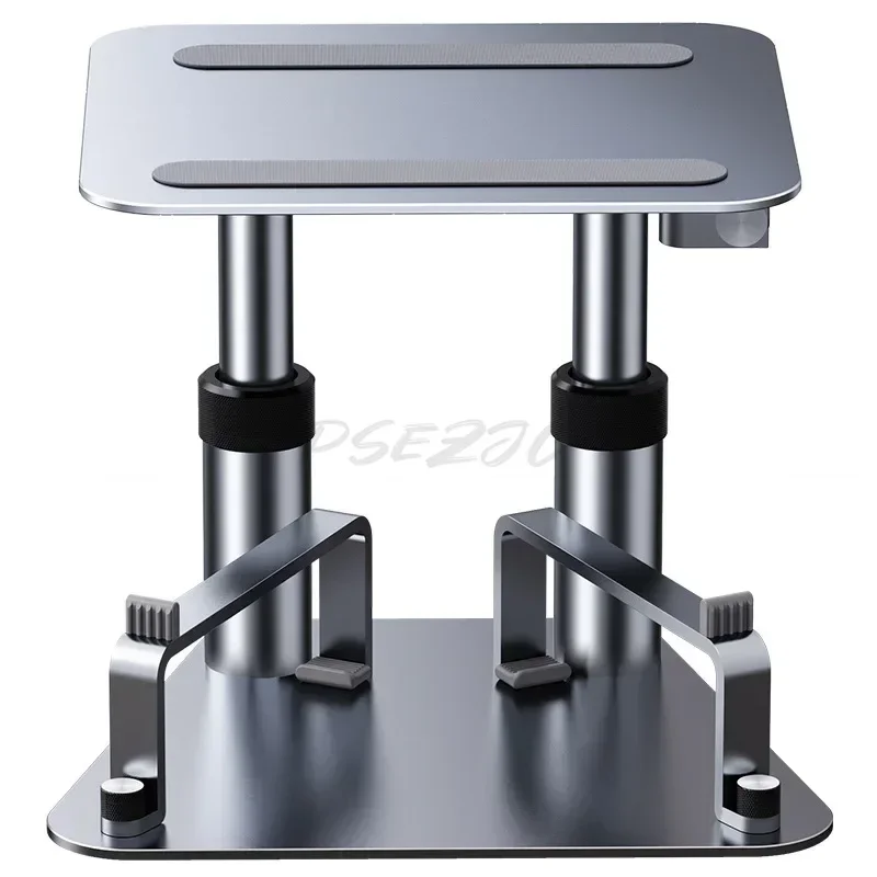 2-in-1 Aluminum Alloy Monitor Stand with Adjustable and Extendable Screen, Phone Stand, Computer Keyboard Stand