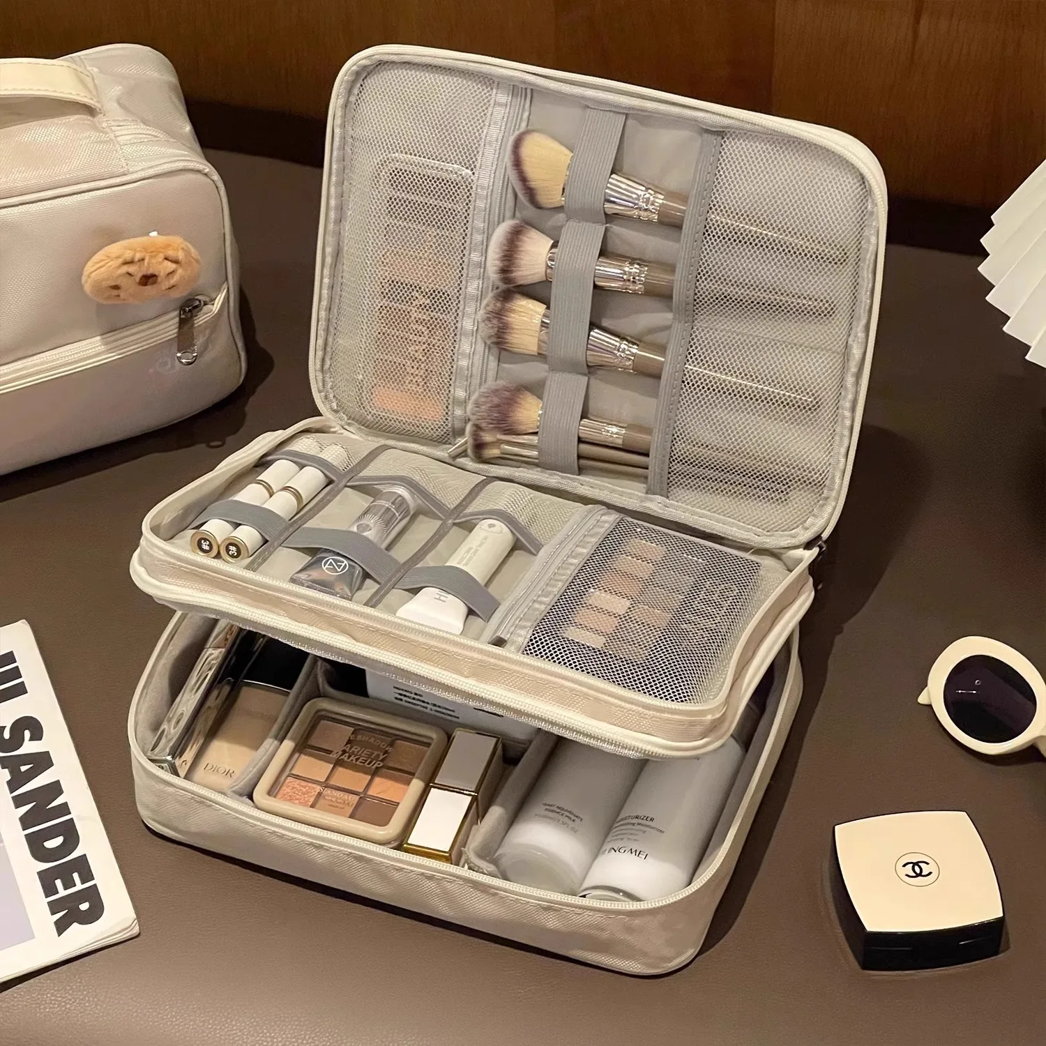 Cosmetic Bag Large Capacity Multi-function Go Out Portable Toilet Bag High Value Waterproof Cosmetic Storage Bag Three Layers