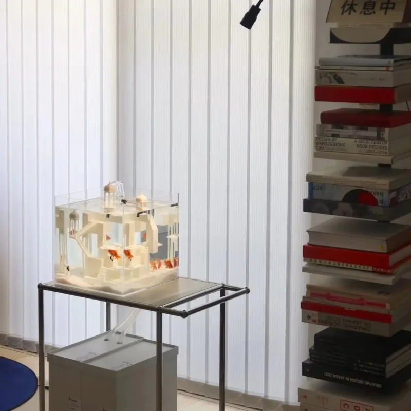 

High transparent acrylic small rectangle, water plant water tank, open aquarium desktop