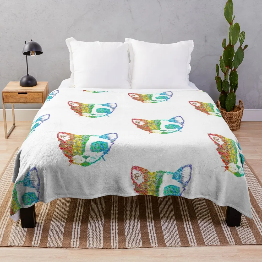 

Одеяло Rainbow Calico Cat Art Дизайнерские движущиеся одеяла
