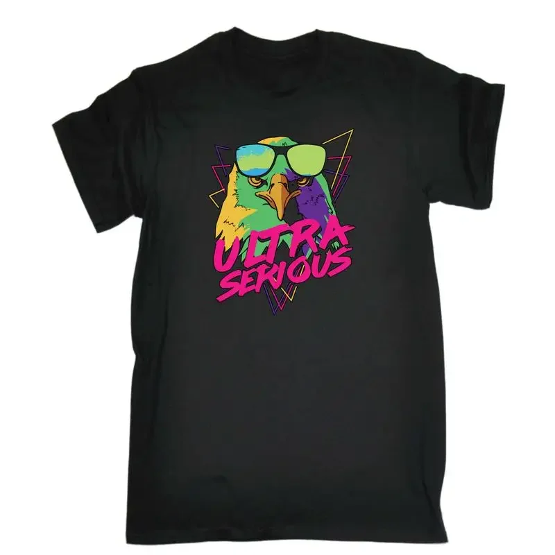 Ultra Serious Eagle Retro Mens Funny T Shirt