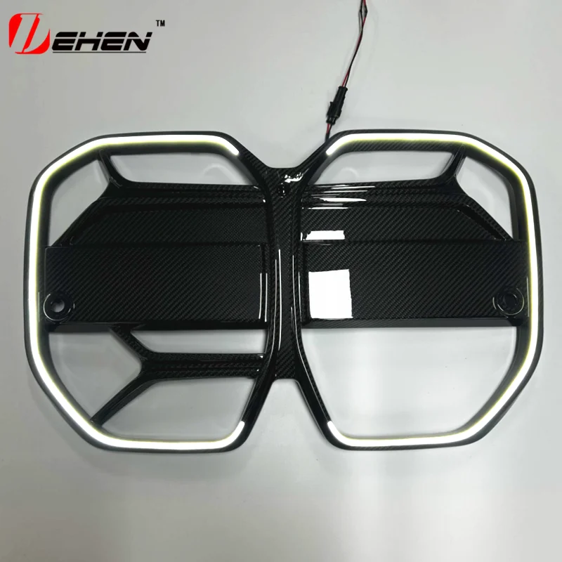 

LED Real Dry Carbon Fiber Front Grills Replace For BMW New 4 Series G22 G23 G26 430i M440i i4 Led Carbon Fibre Front Grille