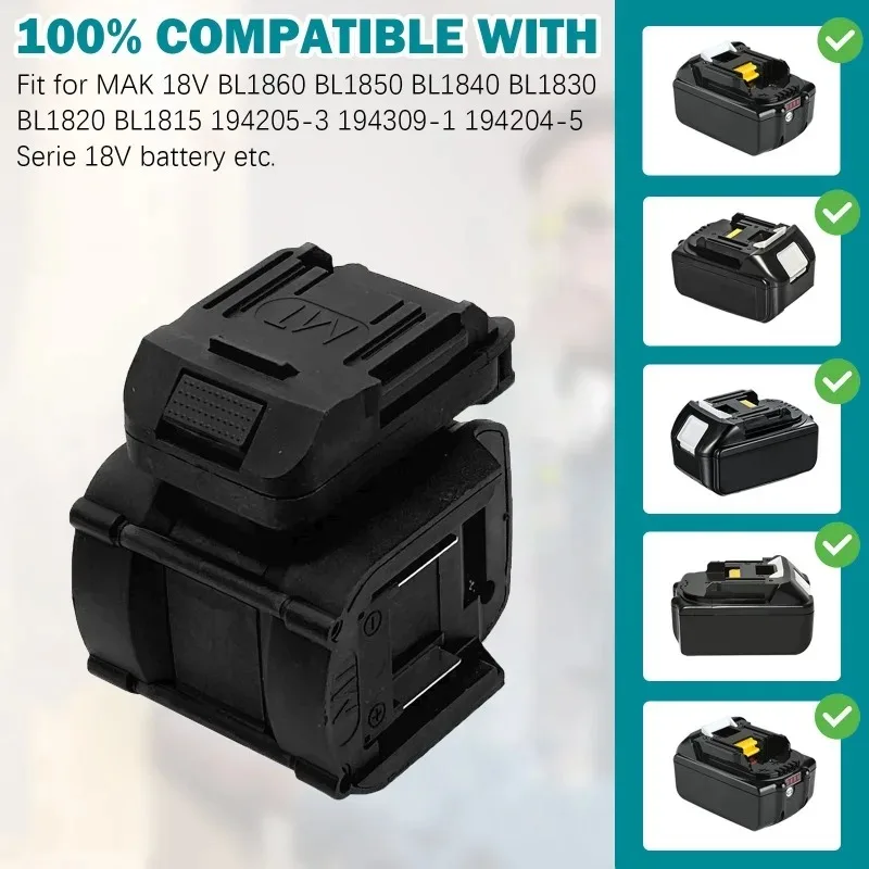 2-in-1-Batterieadapter-Konverter für MT 18V Lithium-Ionen-Akkus, kompatibel mit MT 18V Lithium-Akku-Elektrowerkzeugen und Bohrmaschinen – Detail 4
