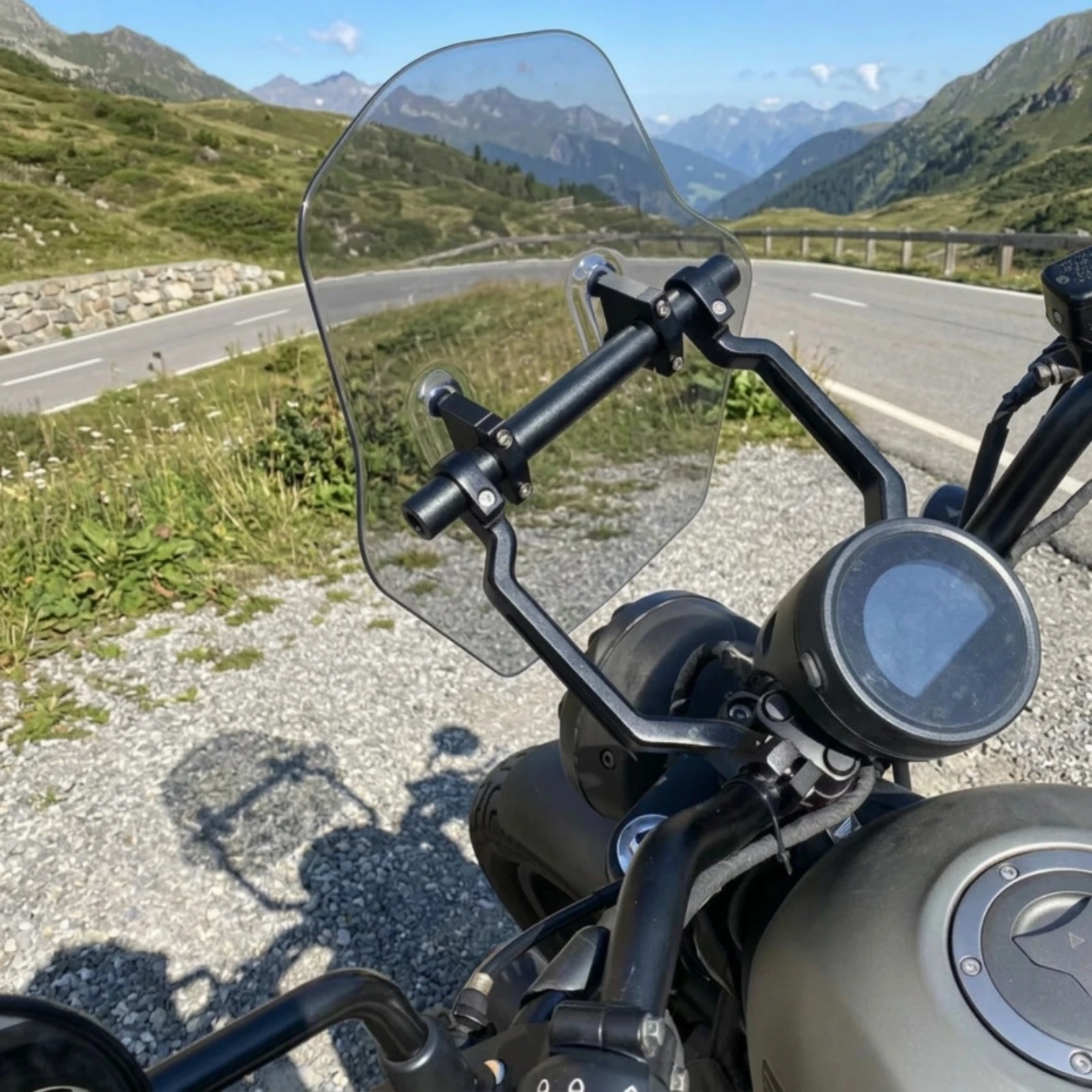 Motorcycle Phone Holder Safeguard Screen Handlebar Phone Mount Bike Add-on 22 Mm Handlebars Adjustable - view 4