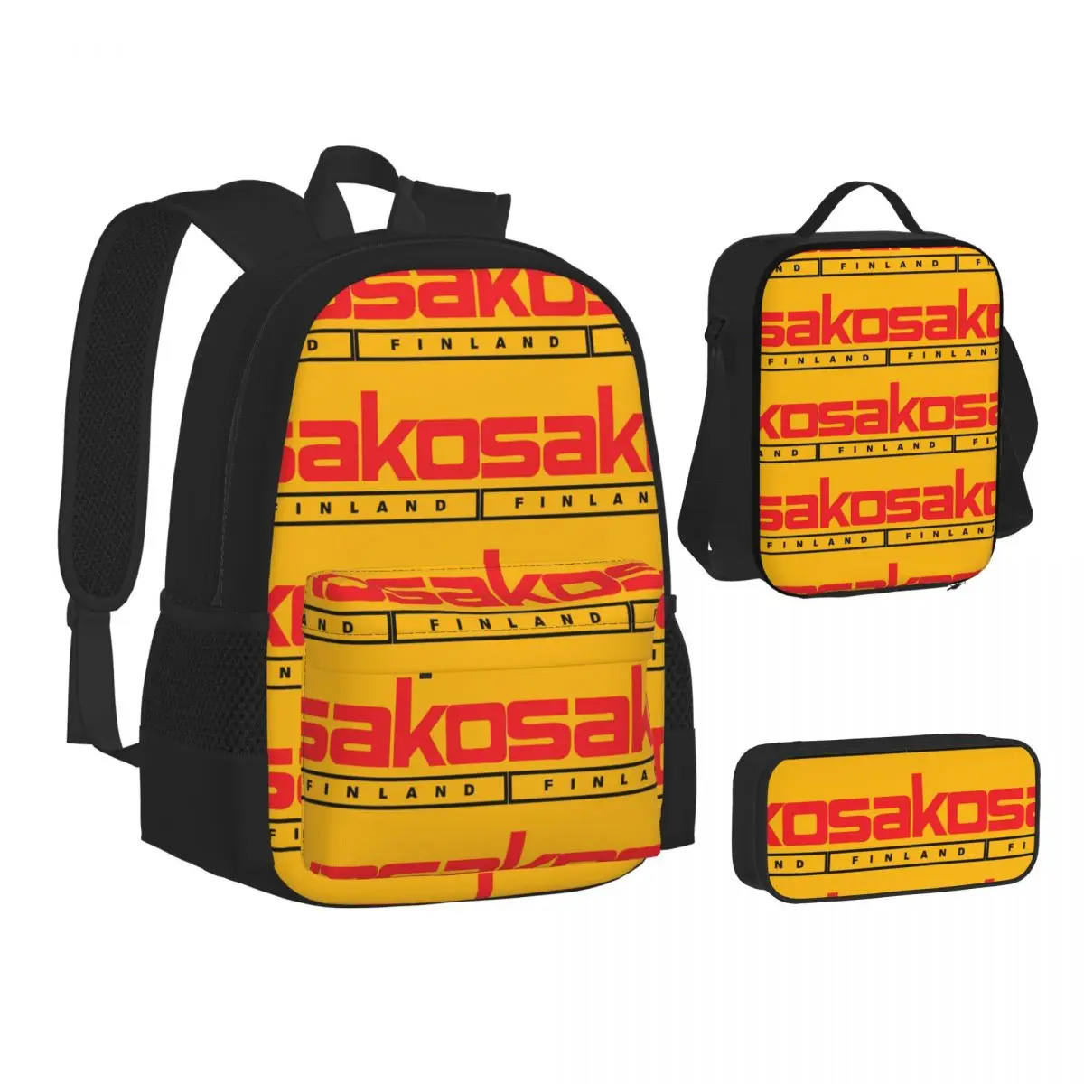 

SAKO ARMS Backpacks Boys Girls Bookbag Students School Bags Kids Rucksack Lunch Bag Pen Bag Three-Piece Set