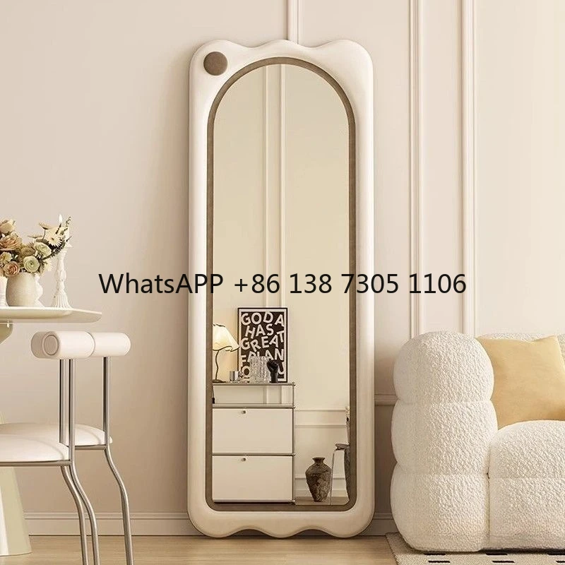 

Напольное зеркало во французском стиле для главной спальни, домашнее зеркало для туалетной стены, съемное зеркало для туалетной стенки