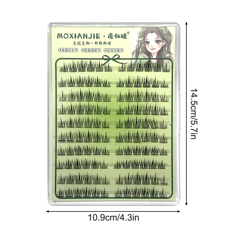120cluster cílios autoadesivos de alta capacidade, sem necessidade de cola, clusters de cílios autoadesivos, cílios naturais, extensão de cílios diy