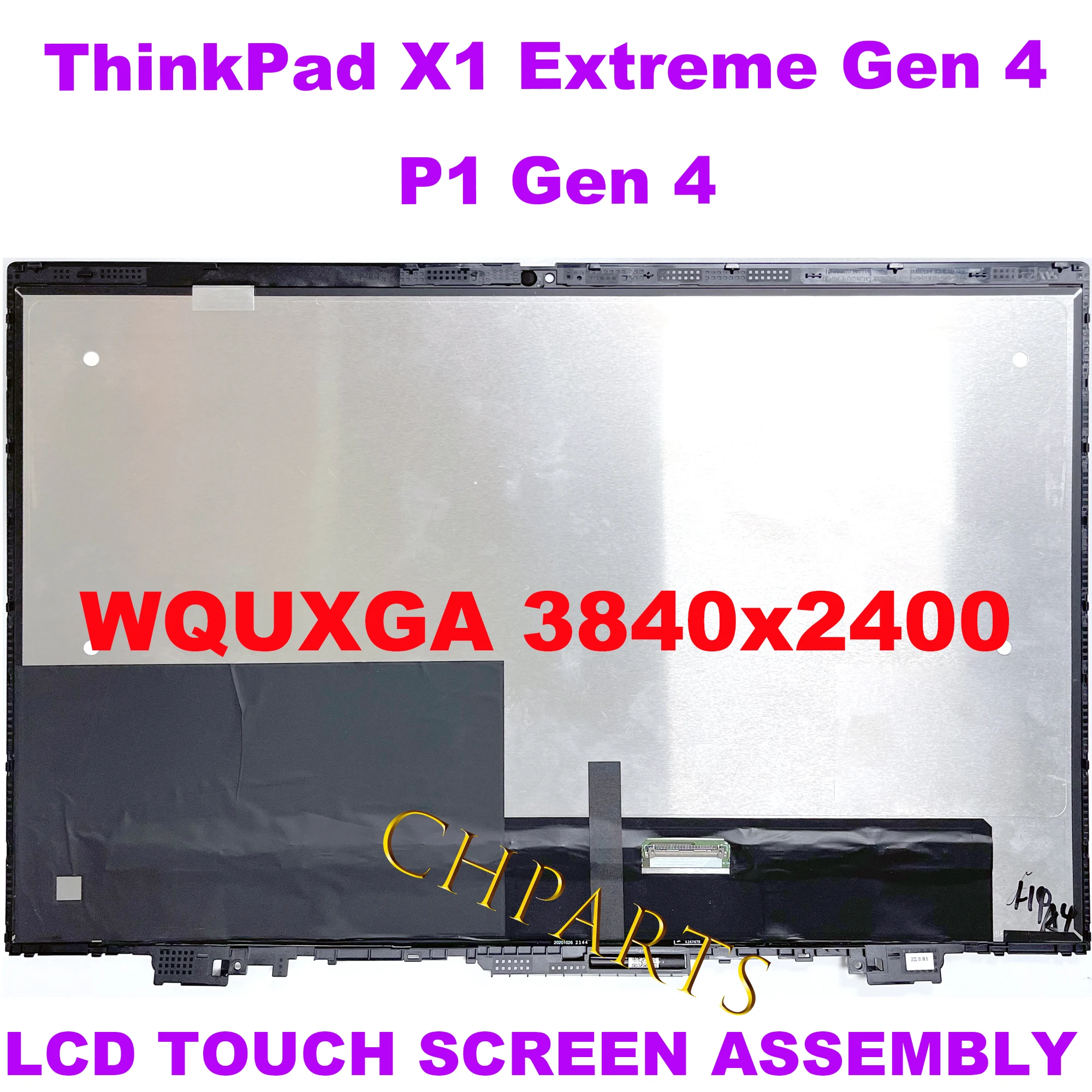 Imagem -02 - Conjunto da Tela Táctil do Lcd para o Portátil 16 Dentro Ips 40pin Thinkpad x1 Extremo Gen 20y5 20y6 p1 Wquxga 3840x2400