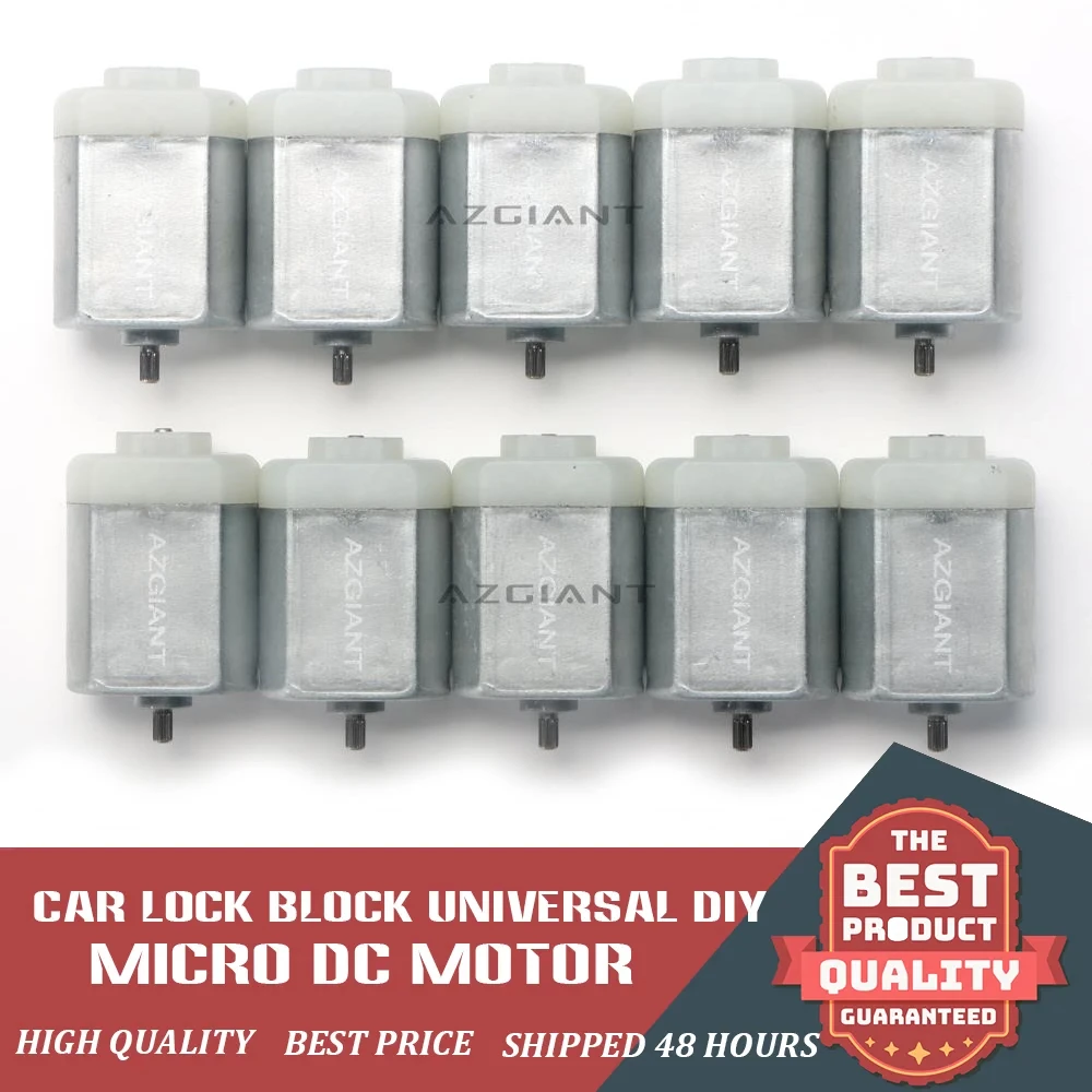 

AZGIANT 10PCS FC130 Micro Motor DC 12V 12000RPM 38mm Shaft Carbon Brush Side Inserted Cover for DIY Enthusias Dropshipping