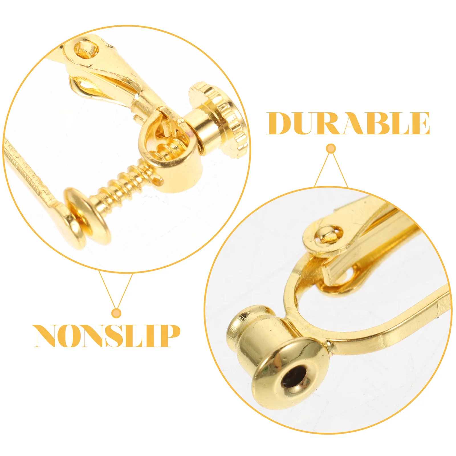 

30Pcs DIY Ear Clip Converters Copper Clip on Earring Bases for Non-Pierced Ears Earring Making Accessories Safe Ear Clips