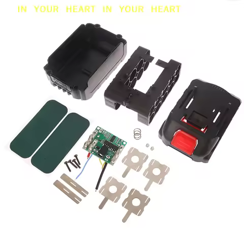 【X】Power Tools Case BMS 21V Battery Storage Box For Wireless Electric Angle Grinder Cutting 18650 Battery Case Without Battery