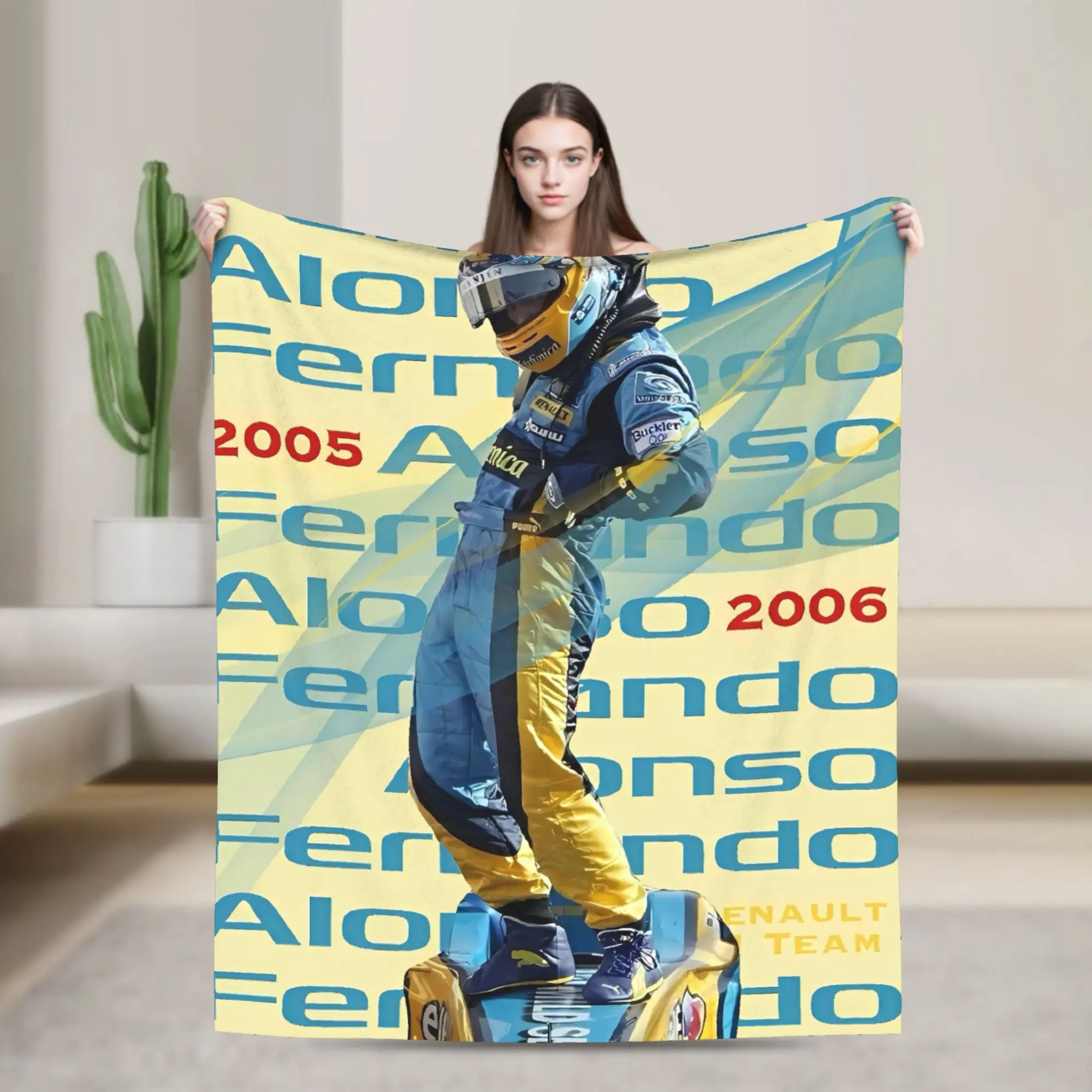 

Super Warm Blanket Travel Office Fernandos Alonsos Racing Bedding Throws Flannel Bedspread For Bedroom Print Sofa Bed Cover