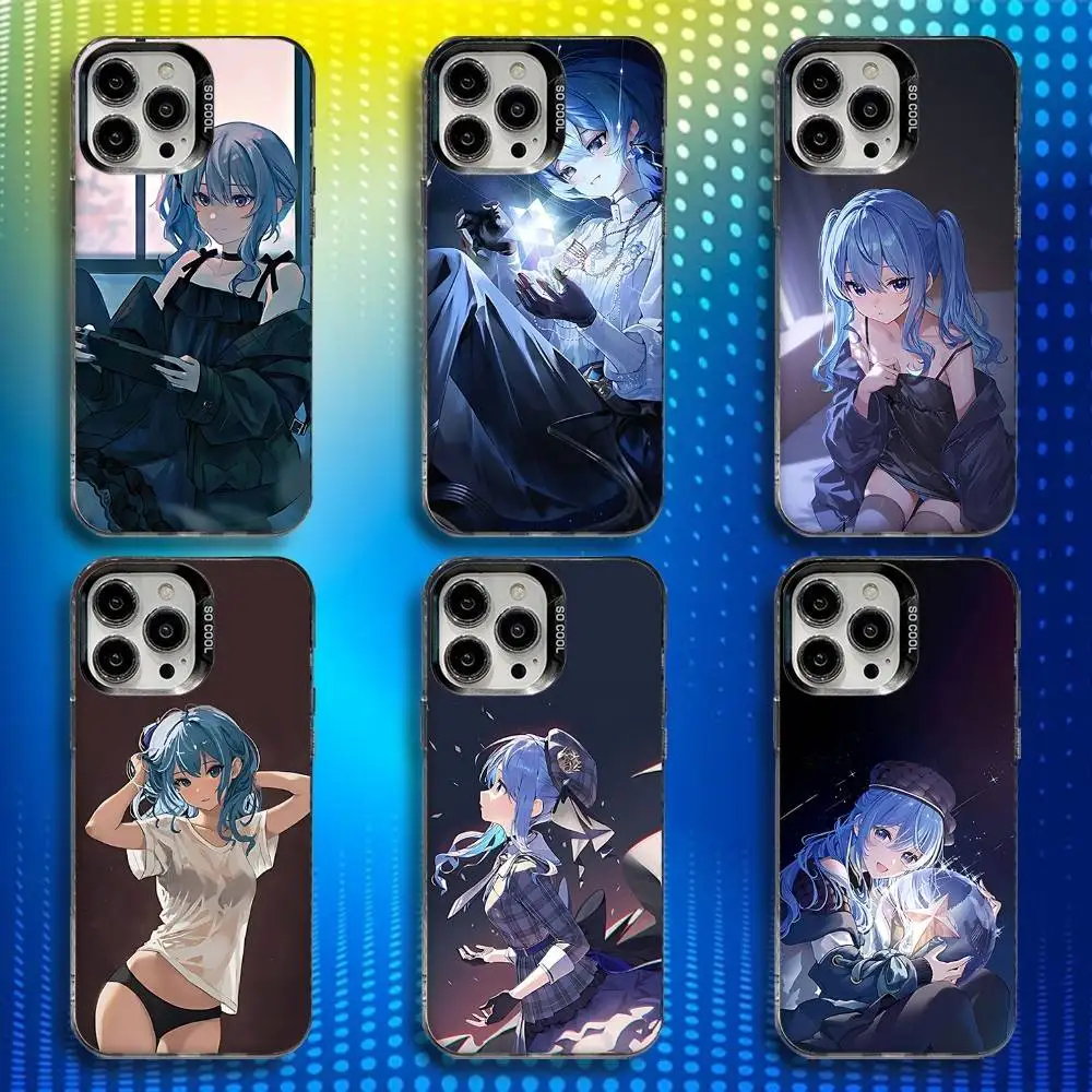 

H-Hoshimachi S-Suisei Phone Case For iPhone 17,16,15,14,13,12,X,8,Pro,Max,Plus,E,SE4,Air,Mini IMD Matte Black