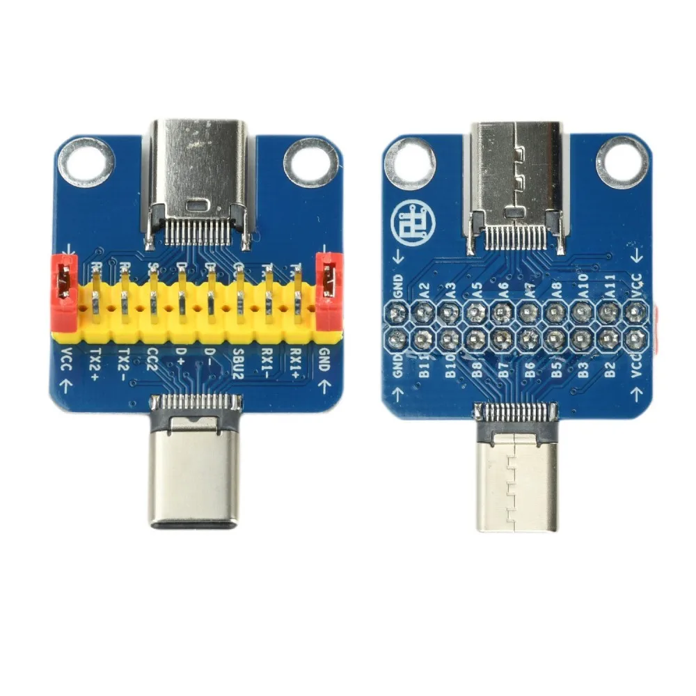 Type-C Male to Female/Female to Female Test Board USB 3.1 Reversible Plug 2.54mm Pin Header Adapter Expansion Board