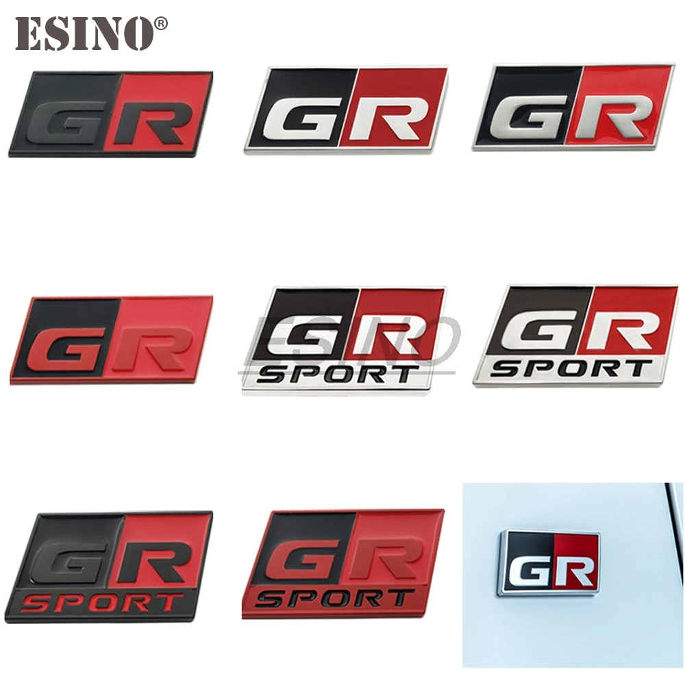 Car Styling Gazoo Racing  GR GR MN 3D Car Zinc Alloy Badge Adhensive Metal Emblem Decal for Toyota Supra AE86 GT86