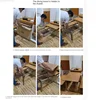 Prix Surprise nouvelle Table cachée multi-sections glissière multi-fonctionnelle tirant Table à manger pliante Rail rétractable plat Pu 2