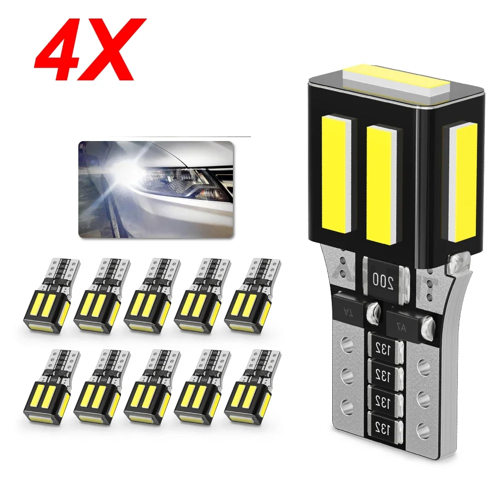 

4PCS Strong CANBUS LED Dome Light Roof Light Bulbs T10 W5W 168 12V 850LM 7020 7SMD Led Width Indication Clearance Lights