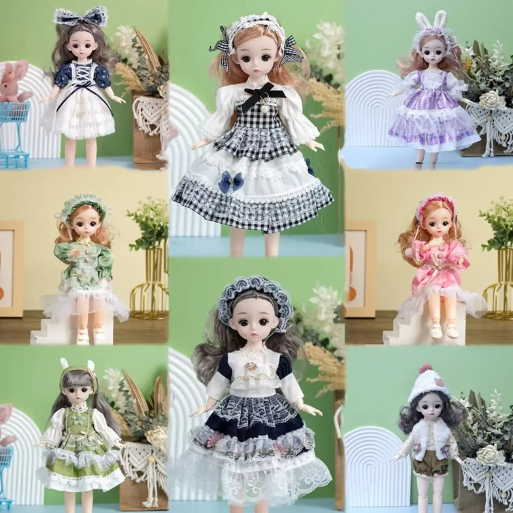 1/6 SD 30cm Bjd con ropa pelo largo tacón alto princesa vestir muñecas BJD Anime elegante princesa maquillaje bola conjunta niño