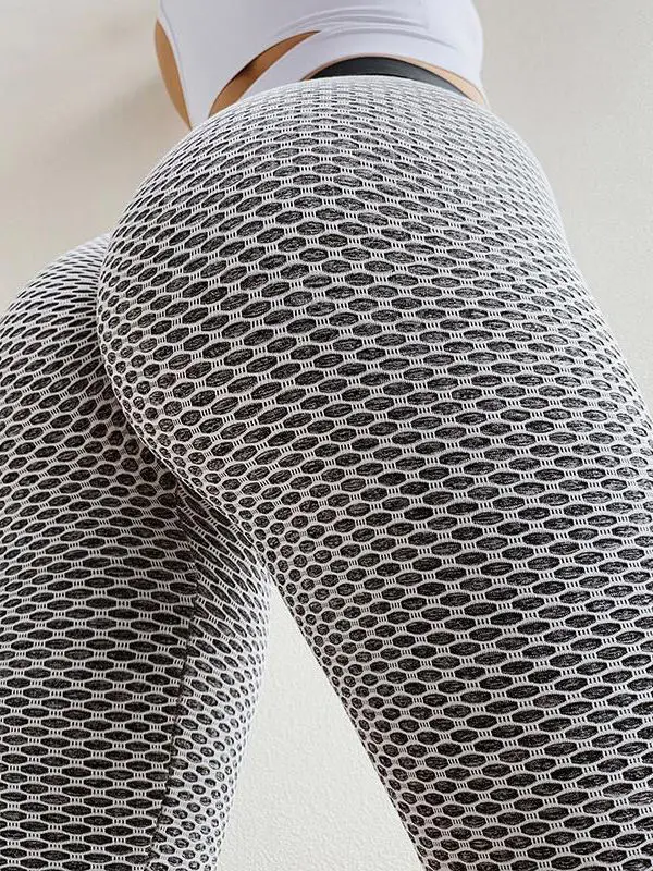 ハイウエストフィットネス女性用レギンス、プッシュアップパンツ、ファッショナブルなスポーツウェア、快適で通気性のあるジム用トラウザーズ